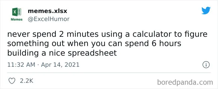 The "Excel Humor" Instagram Page Shares 35 Humorous And Relatable Posts
