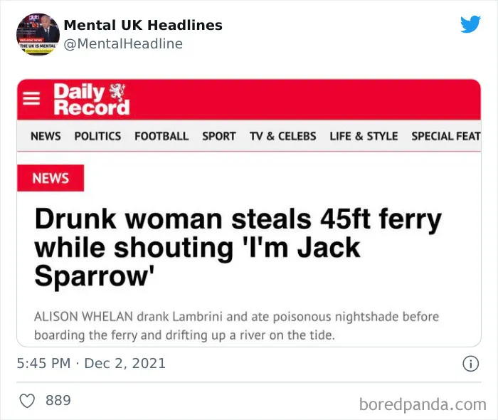 50 ‘Mental UK Headlines’ That Are 100% British