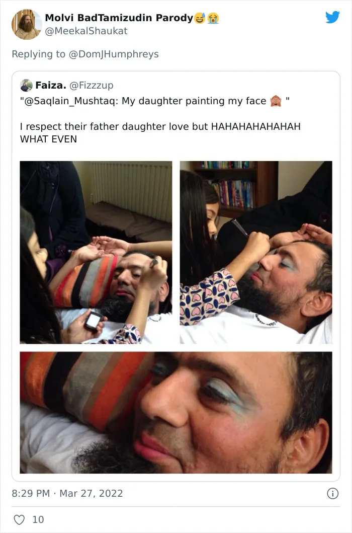 Dads Share 30 Times Their Daughters Used Them For Makeup Experiments And It’s Hilariously Wholesome