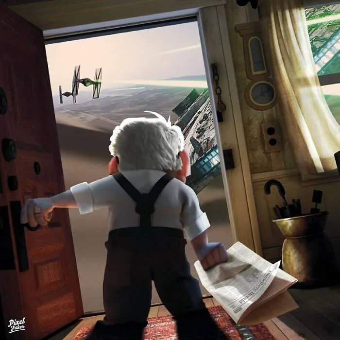 Este artista digital coloca a personajes reconocibles en escenas distintas, y es divertidísimo (30 nuevas imágenes)