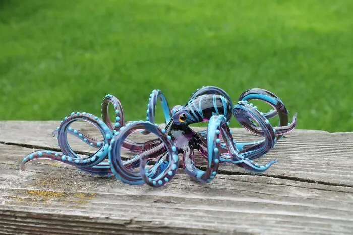 Glass Octopus Sculpture
