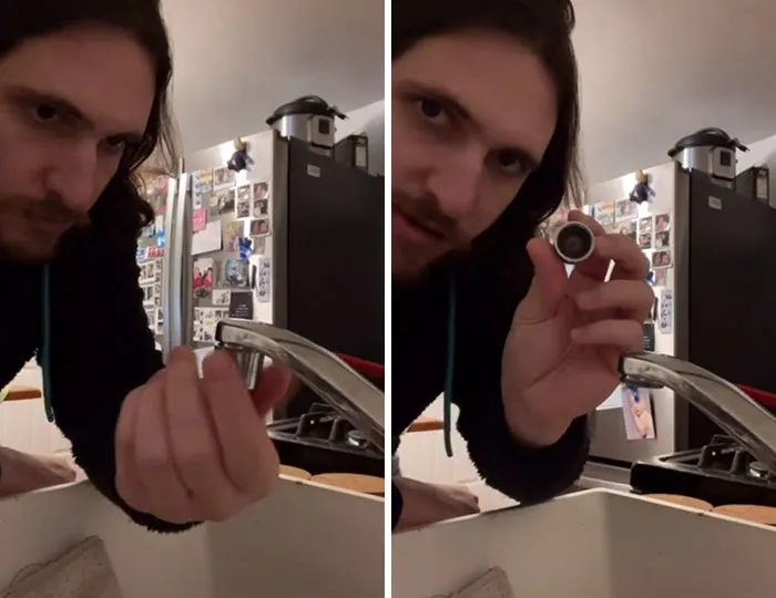 Faucets Have Filters That You're Supposed To Replace And Clean