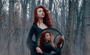I Took A Pharmacist With Scarlet Hair For A Photoshoot In A Dead Forest (5 Pics)