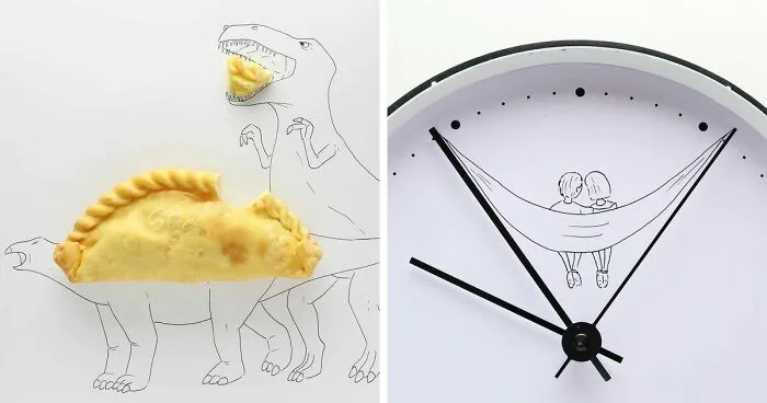 70 Illustrations That Interact With Their Surroundings By Cintascotch (New Pics)