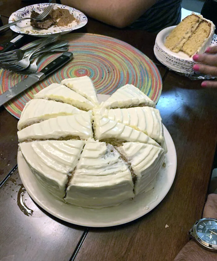 The Way My Mother-In-Law Sliced This Birthday Cake