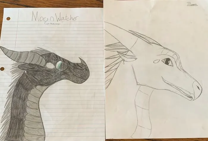 Moonwatcher, Left August 2021, Right February 2022