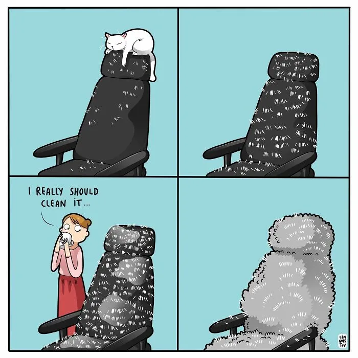 Artist Illustrates Funny Realities Of Living With A Cat (35 New Comics)
