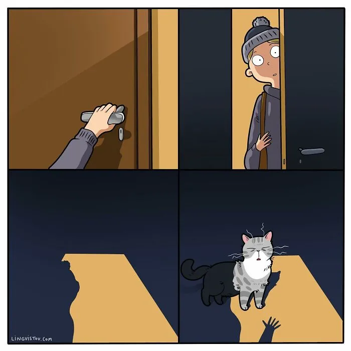 Esta artista ilustra cómo es vivir con un gato (25 nuevos cómics)