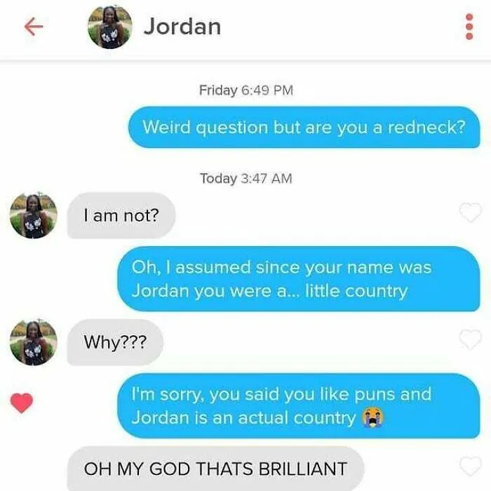 'Funny Tinder Screenshots': 40 Times Tinder Matches Were Actually Funny