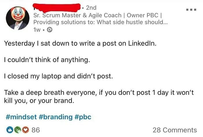35 Screenshots Of The Entitled And Delusional Side Of LinkedIn, As Shared On This Instagram Page