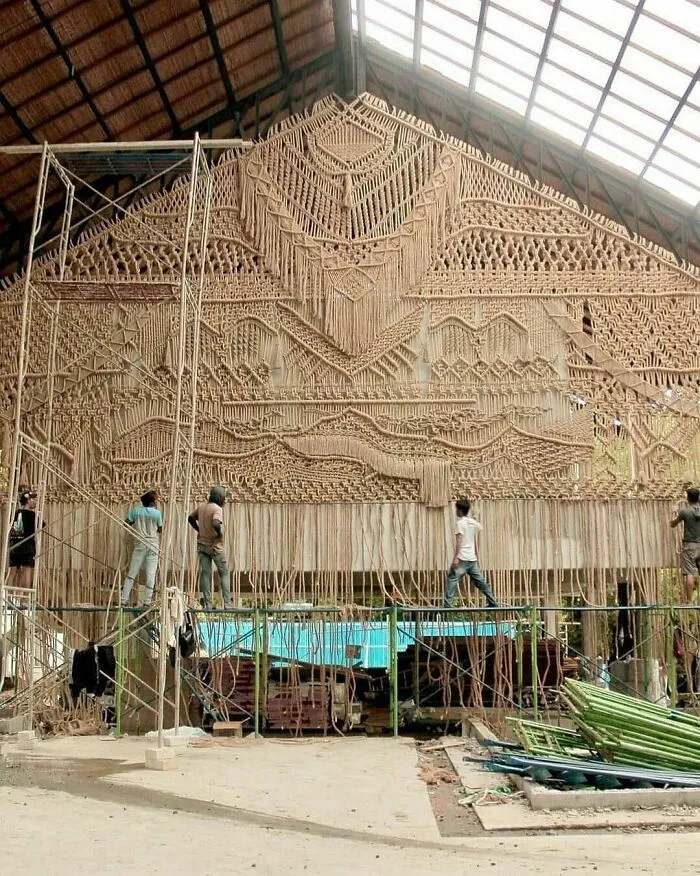 Obra de macramé de Agnes Hansella Macrame_id