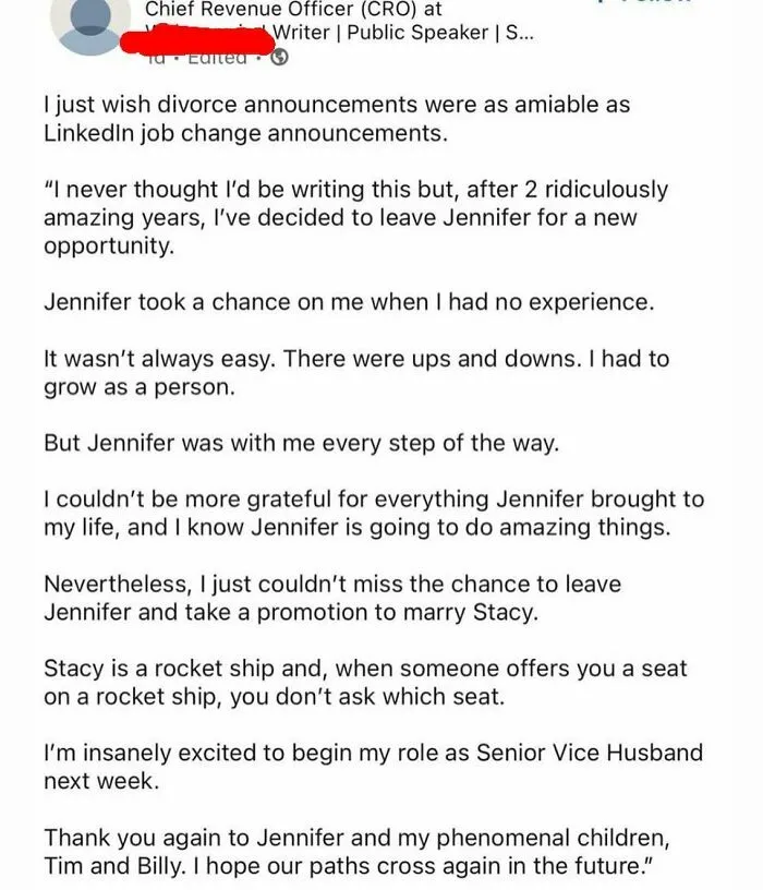 35 Screenshots Of The Entitled And Delusional Side Of LinkedIn, As Shared On This Instagram Page
