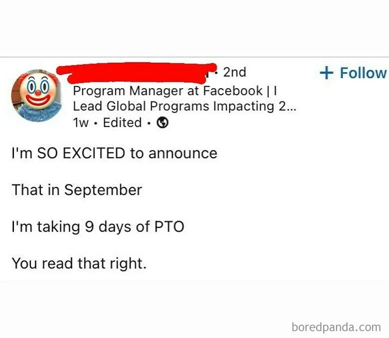 35 Screenshots Of The Entitled And Delusional Side Of LinkedIn, As Shared On This Instagram Page