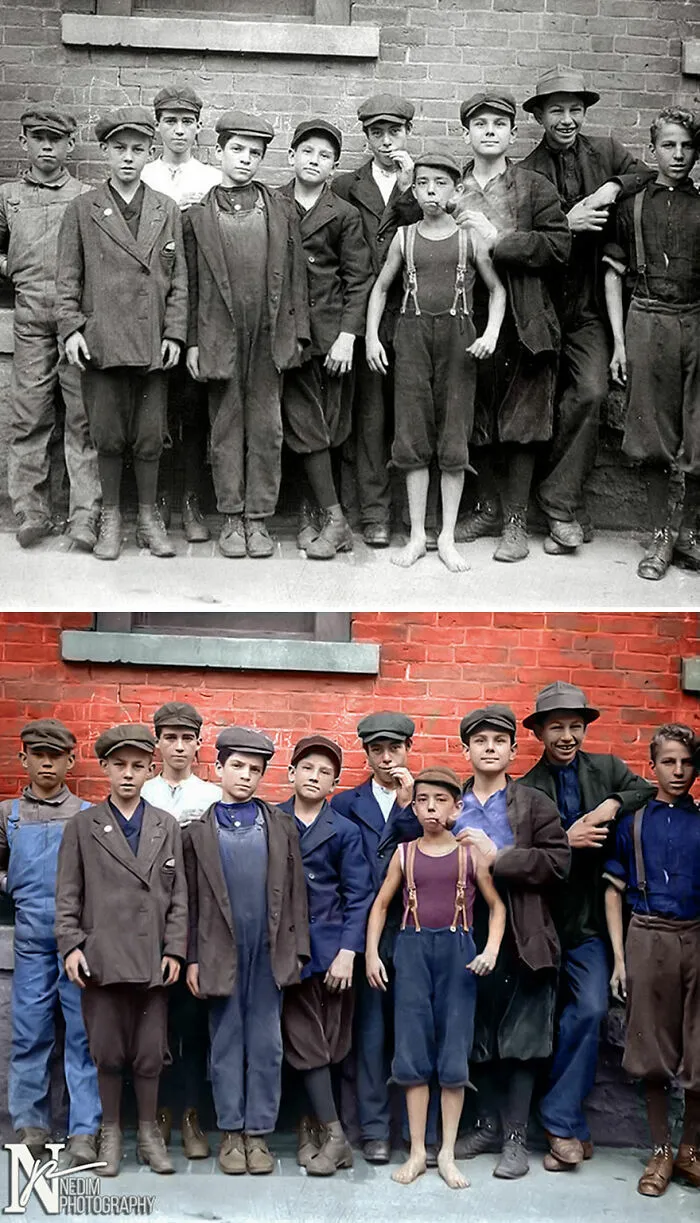 Young Mill Workers In Massachusetts, 1911. Back When There Were No Big Labor Regulations