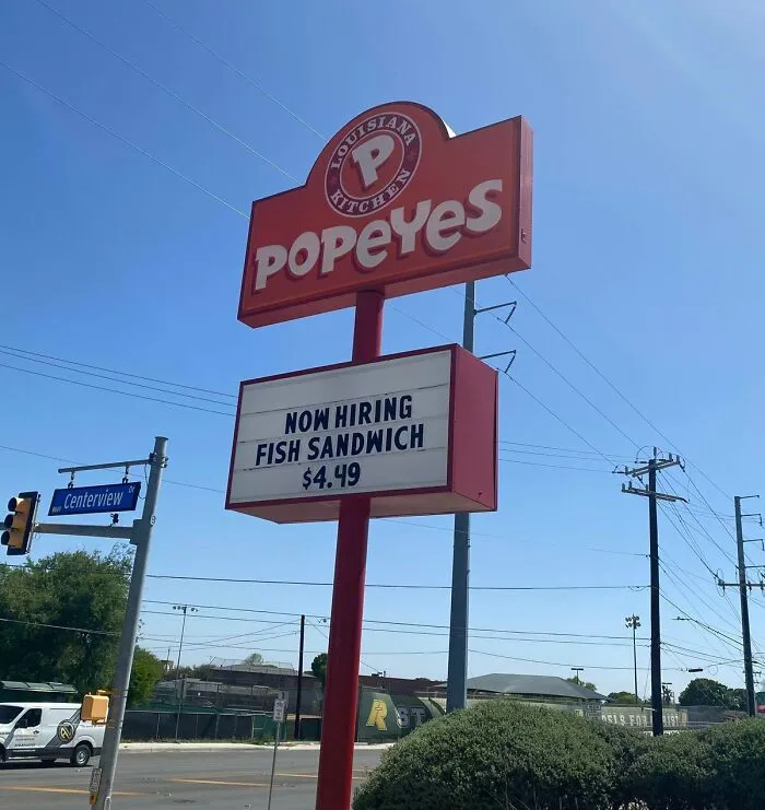 Now Hiring Fish Sandwich