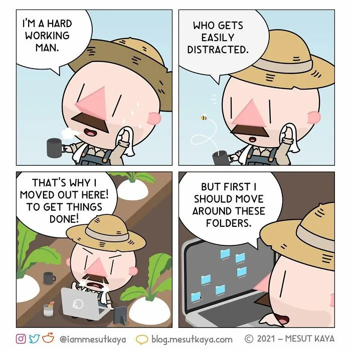 Artist Draws Funny, Awkward, And Embarrassing Life Situations Featuring An Exaggerated Version Of Himself (30 Comics)