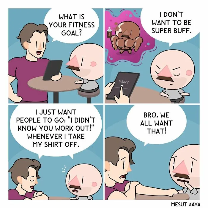 Artist Draws Funny, Awkward, And Embarrassing Life Situations Featuring An Exaggerated Version Of Himself (30 Comics)