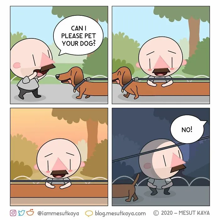 Artist Draws Funny, Awkward, And Embarrassing Life Situations Featuring An Exaggerated Version Of Himself (30 Comics)