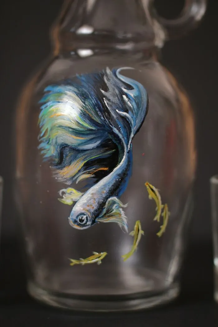 I Paint Realistic Fish On Glasses, And Went Even Further With The Concept (20 Pics)