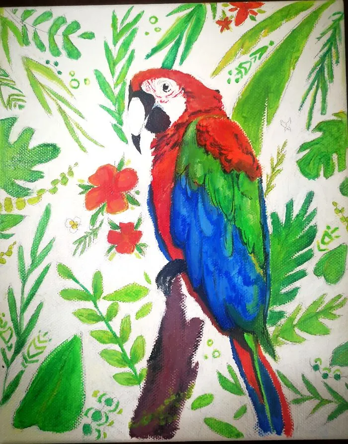 Old Parrot Painting I Made When I Was Young