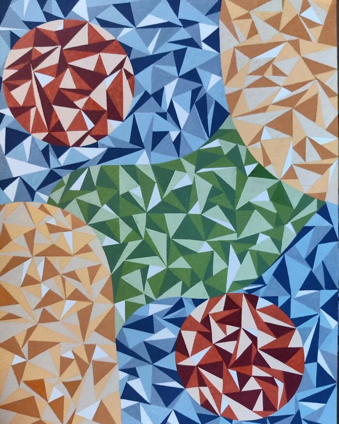 Modscape. Acrylic Paint Pens On Watercolor Paper.