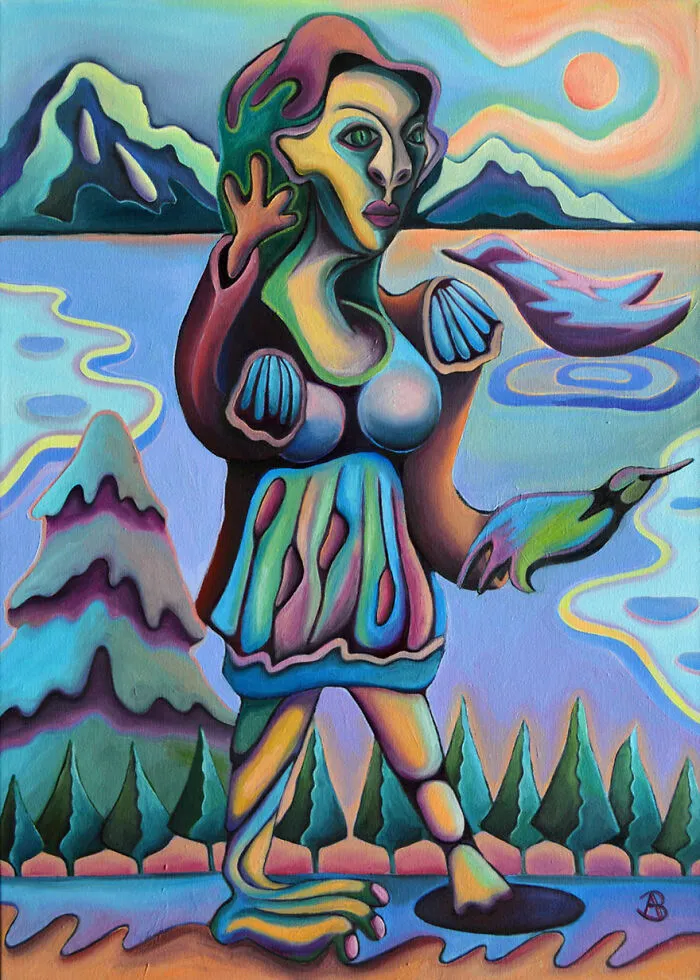 "Think Out-Of-The-Box", Oil On Canvas, 70x50 Cm, 2021