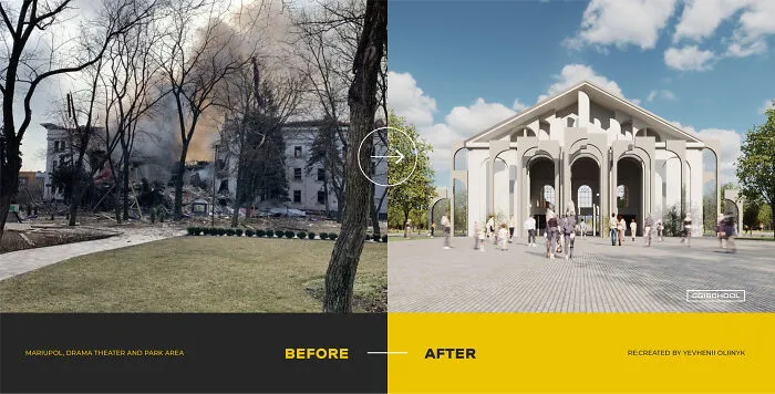 Drama Theater And Park Area, Mariupol. Yevhenii Oliinyk