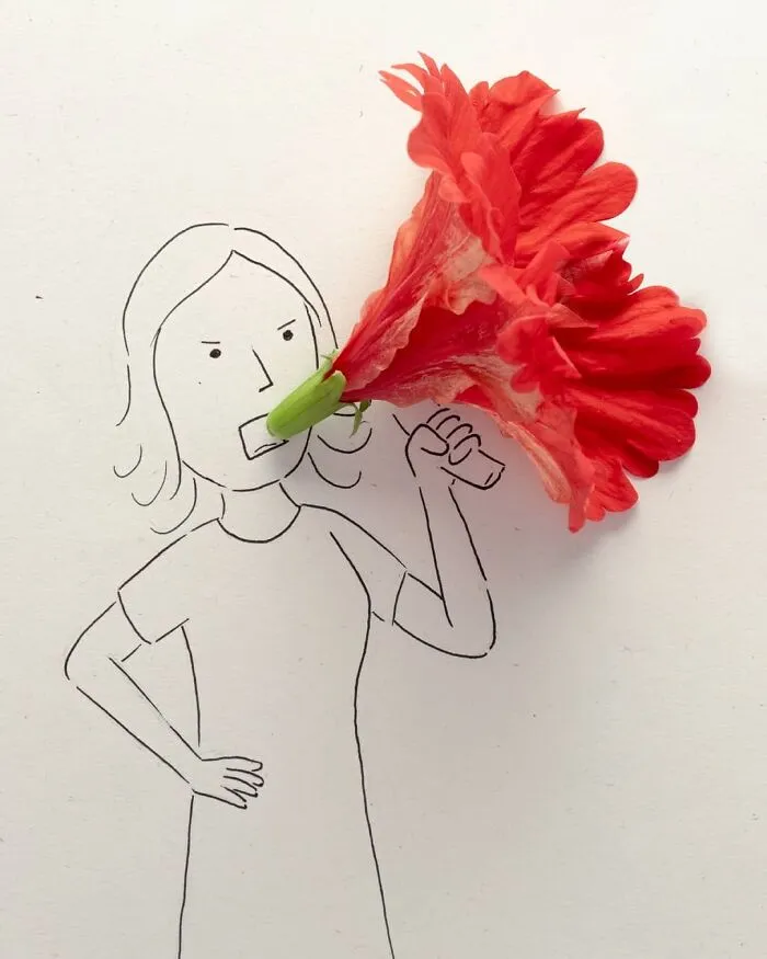 70 Illustrations That Interact With Their Surroundings By Cintascotch (New Pics)