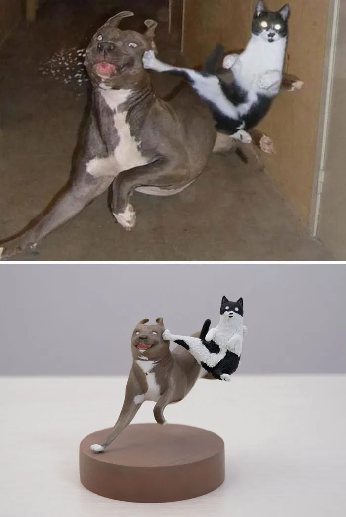 Japanese Artist Turns 40 Iconic Animal Memes Into Sculptures, And It's Hard To Tell Which Are Funnier (New Pics)