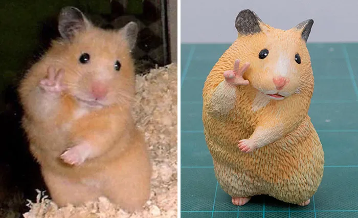 Japanese Artist Turns 40 Iconic Animal Memes Into Sculptures, And It's Hard To Tell Which Are Funnier (New Pics)