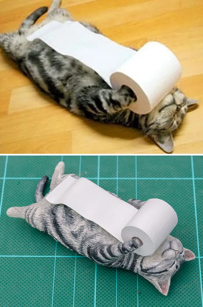Japanese Artist Turns 40 Iconic Animal Memes Into Sculptures, And It's Hard To Tell Which Are Funnier (New Pics)