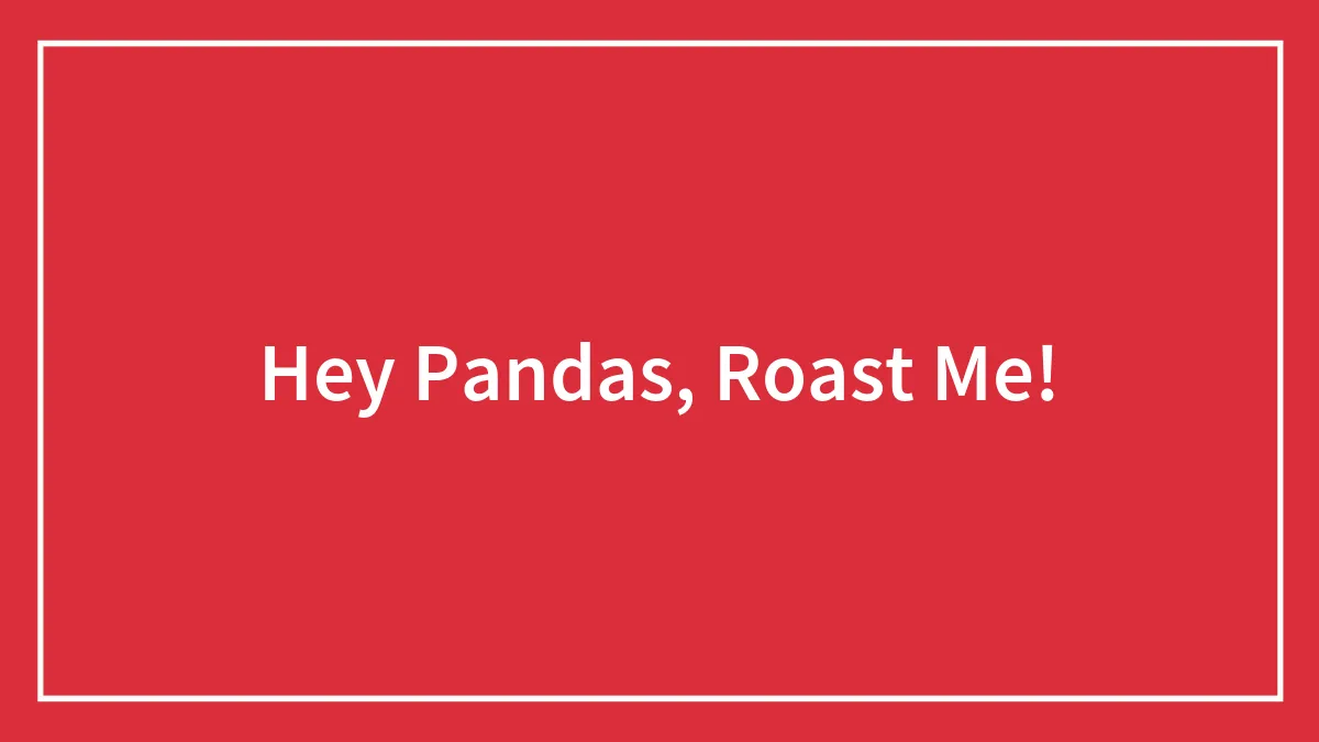 Hey Pandas, Roast Me!