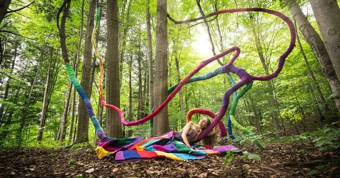 I Turned A Forest Vine Into Rainbow Art