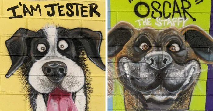 I Was Commissioned To Do The Largest Dog Caricature Mural For The City Of Bayswater, Australia (8 Pics)