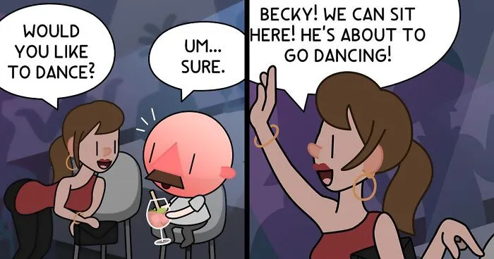 Artist Draws Funny, Awkward, And Embarrassing Life Situations Featuring An Exaggerated Version Of Himself (30 Comics)