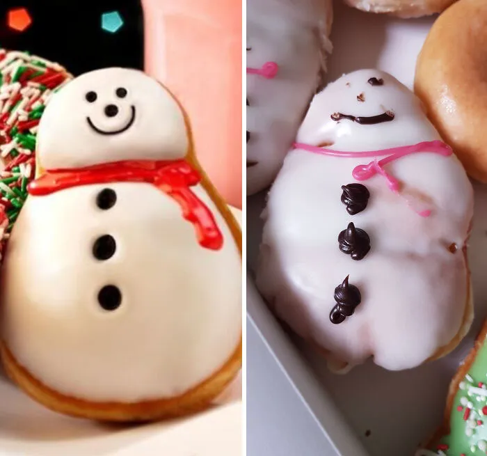 Donuts navideños de crema crujiente