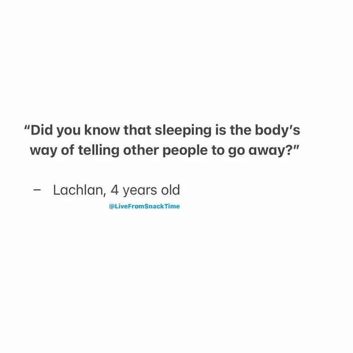 Lachlan Gets It  (Update: It Sounds Like Lachlan Has Also Been Watching The Lorax!)