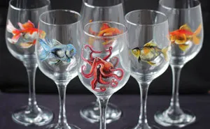 I Paint Realistic Fish On Glasses, And Went Even Further With The Concept (20 Pics)