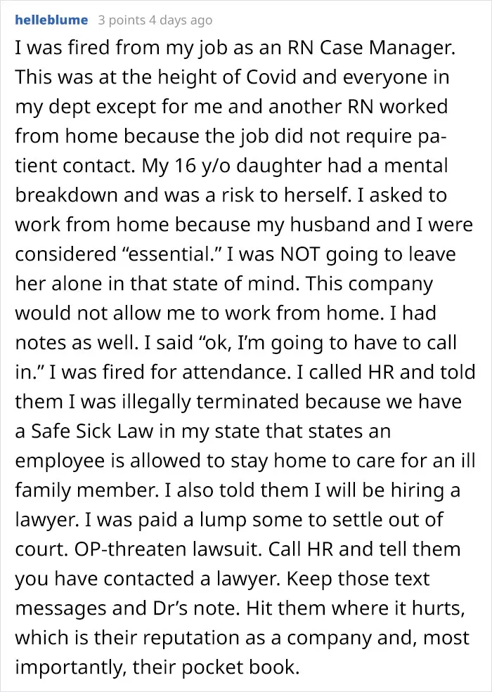 People Open Up About The Unfathomable Times They Lost Their Jobs For Using PTO