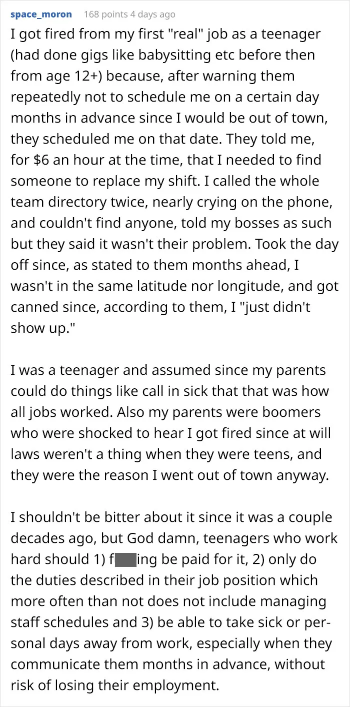 People Open Up About The Unfathomable Times They Lost Their Jobs For Using PTO