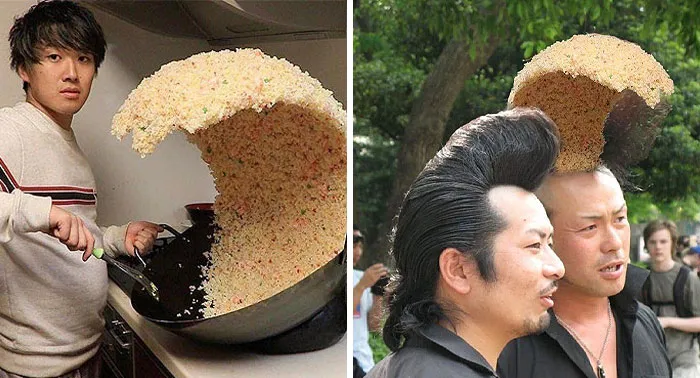 Man Flipping Rice