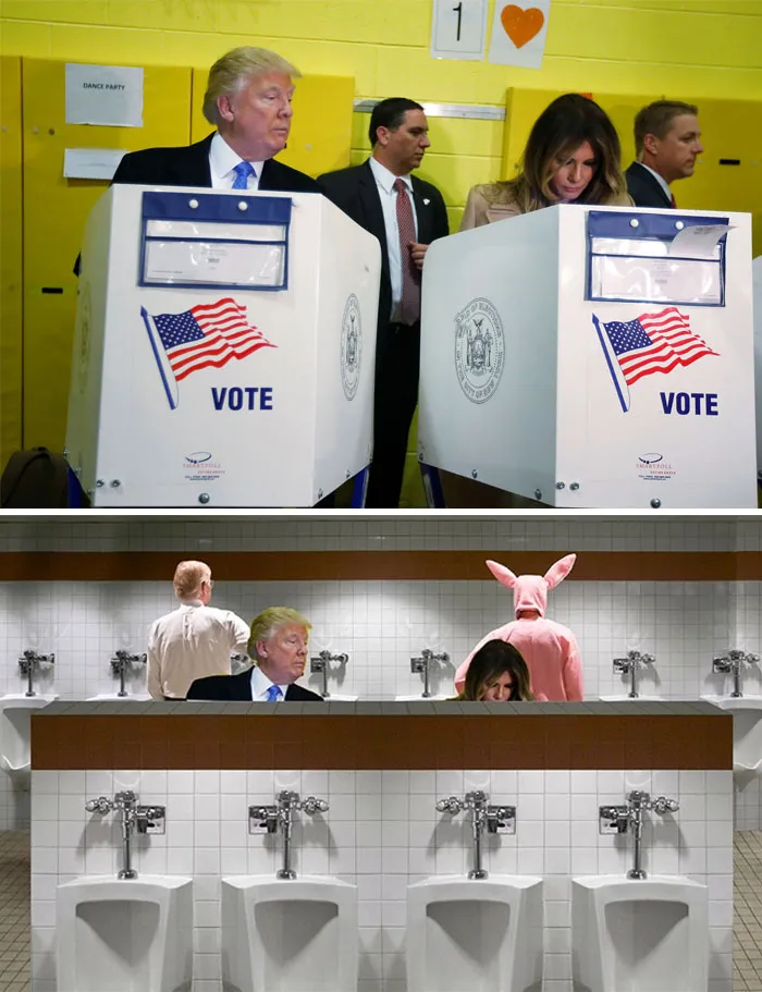 Trump Peeking