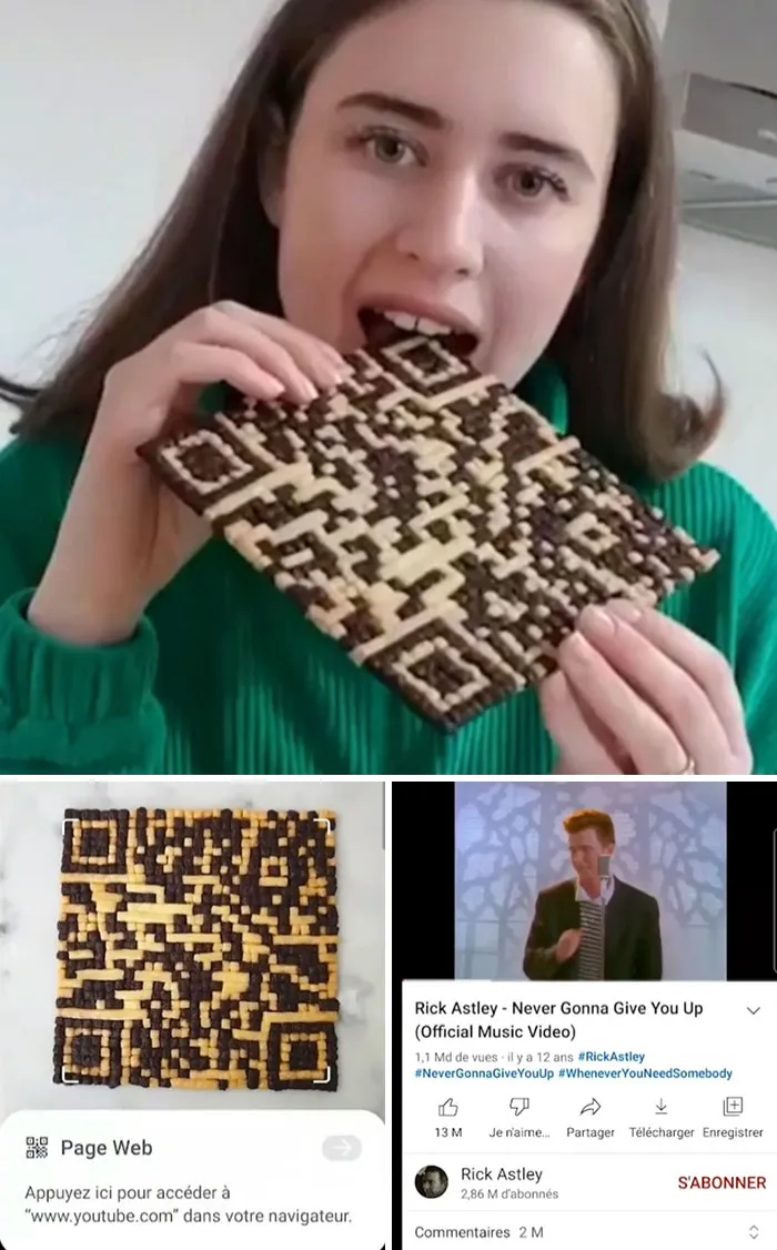 He horneado una galleta en forma de código QR