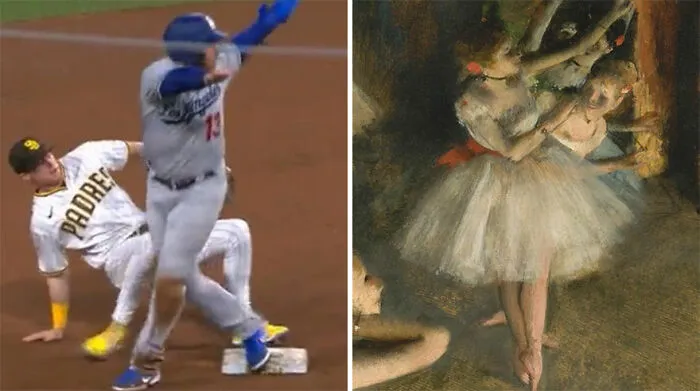 Esta cuenta de Instagram compara el arte con momentos deportivos, y es tan acertado como divertido (30 fotos)