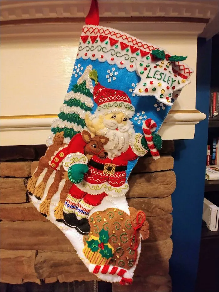 My Mil Sewed This Beautiful Stocking For Me For Christmas! I Feel That All This Love And Hard Work Needs To Be Shared!