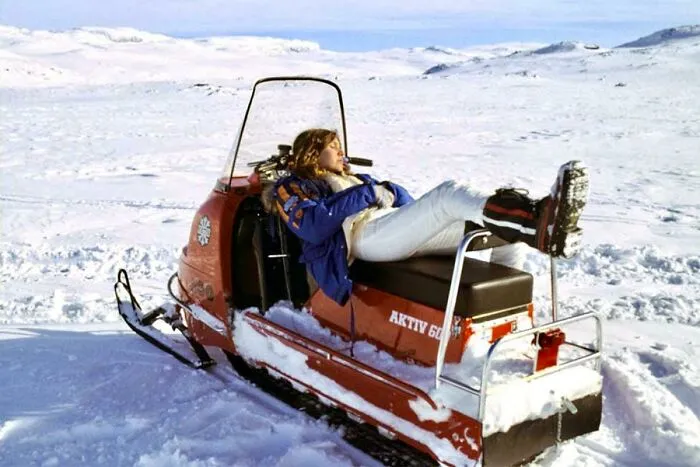 Carrie Fisher On Location In Norway During Production Of 'The Empire Strikes Back' (1980)