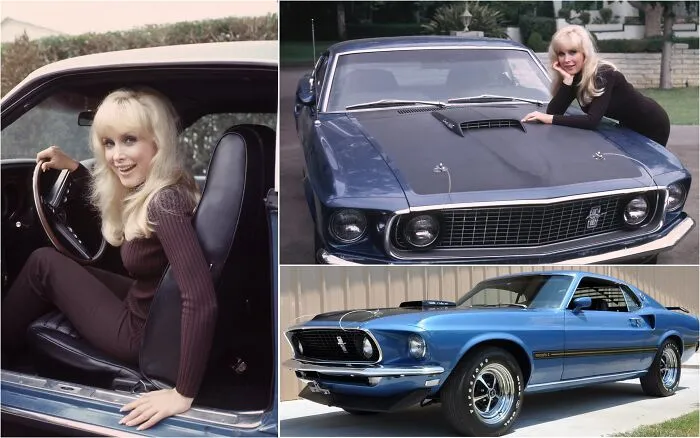 Barbara Eden en su 428 Cobra Jet Mustang, 1970