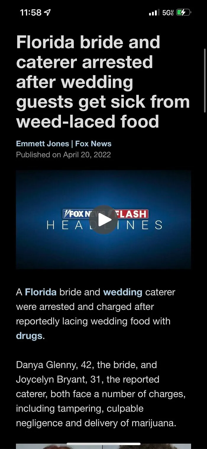 Guests Called The Police To The Reception Because They’d Been Unknowingly Drugged By The Bride!
