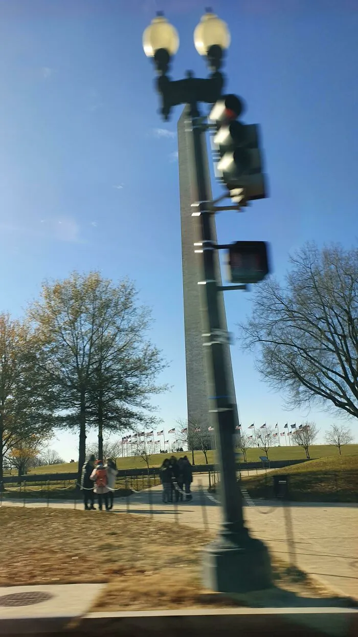 Tried To Grab A Quick Photo While Driving Past The Washington Monument