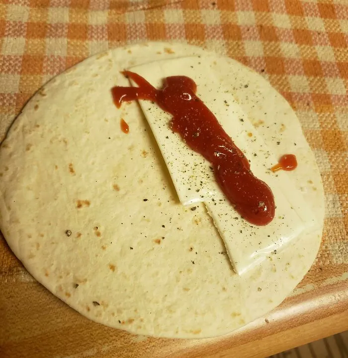 My Boyfriend Made Himself This As A Snack And Thought It Was Okay.